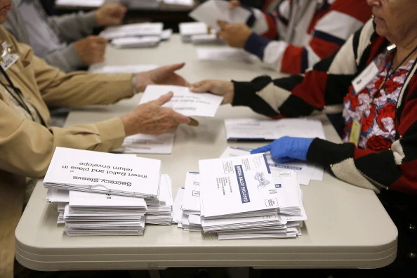 U.S. Citizens Head To The Polls To Vote In Presidential Election