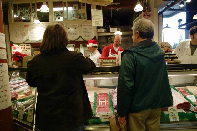 Consumers Shop For Meat Products In Seattle